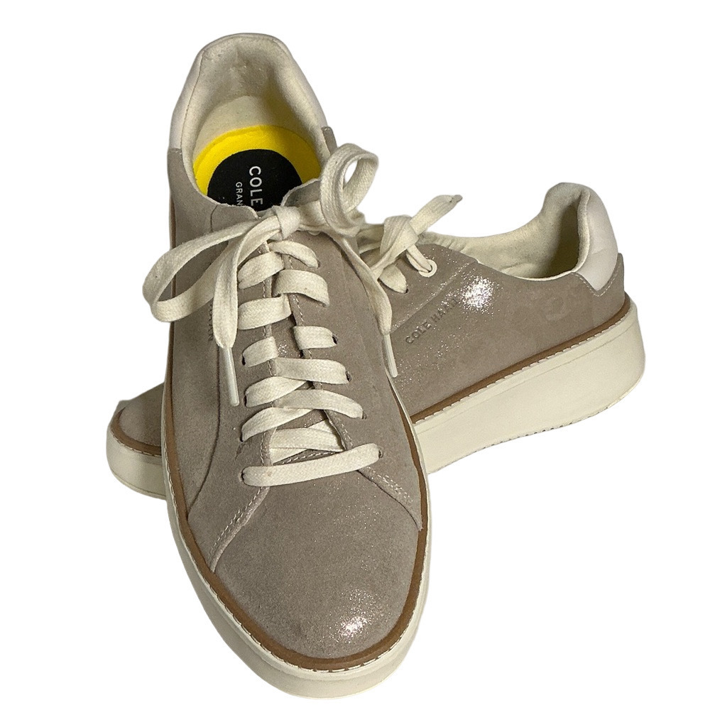 Cole Haan GrandPro Topspin Suede Lace-Up Platform Sneakers Dove – Women’s 9.5B